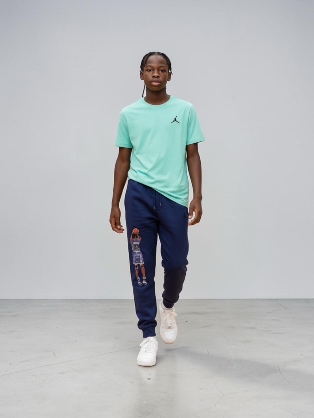 Jordan Kids jogger and tee shirt outfit. All are large The joggers are NWT - Picture 7 of 11